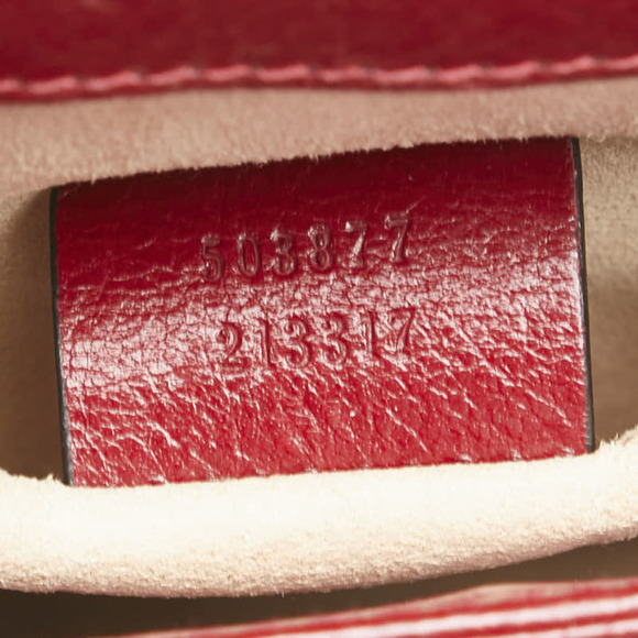 GUCCI Red Leather Shoulder Bag - Picture 13 of 14